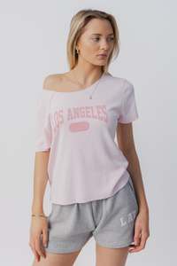 Varsity Slouchy Tee | Marshmallow
