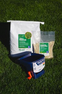 Products: Tall Fescue Bundle New Lawn up to 100m2 plus Hand Spreader