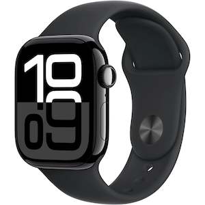 Watches: Apple Watch Series 10 GPS + Cellular 42mm Jet Black Aluminium - Sport Band