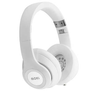 Headphones: Moki Katana Wireless Over-Ear Headphones - White