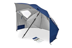 Sport: Sport-Brella Premiere UPF50+ Sun Protection Umbrella w/ Side Panels/Storage Blue