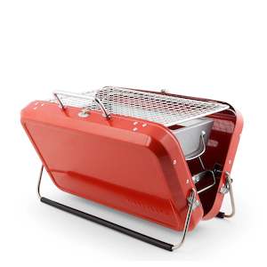 Bbq: BBQ Grill Suitcase by Kikkerland in Red