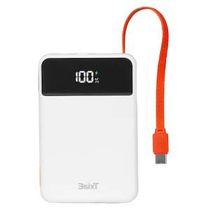Phone Accessories: 3SIXT 3S-2639 JetPak 2 in 1 10000mAh Power Bank - White/Orange