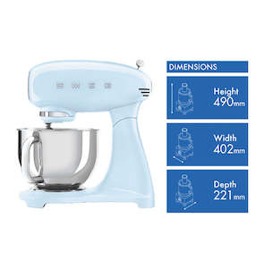 All Mixers Food Processors: Smeg 50's Style Stand Mixer Pastel Blue