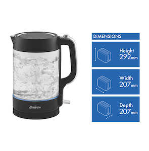 Sunbeam Toasters Kettles: Sunbeam Glass Kettle Dark Canyon Black
