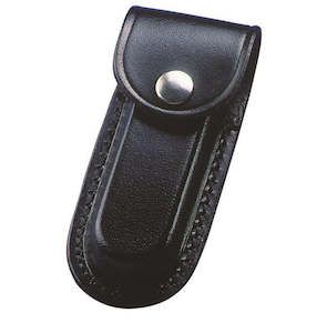 Whitby Knives Leather Knife Pouch Holster Sheath Black L For 5'' Knife