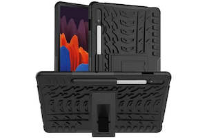 Tablet Accessories: For Samsung Galaxy Tab S7 SM-T870 /T875 /T876B Shockproof Heavy Duty Rugged Case Cover Case, Kickstand Shockproof Heavy Duty Tough Protective Rugged Cover (Black)