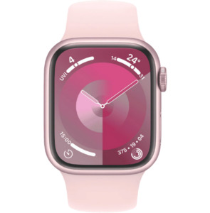 Apple Watch Series 9 GPS 45mm Pink Aluminium Case with Light Pink Sport Band - M/L