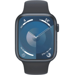 Watches: Apple Watch Series 9 GPS 45mm Midnight Aluminium Case with Midnight Sport Band - M/L