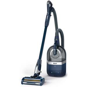 Vacuum Cleaner: Shark Corded CZ250 Bagless Barrel Pet Vacuum With Multi-Flex 800W Wattage; 1.6L Dust Cup; Cord Length 9 Meter, Colour Of Navy and Silver