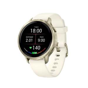 Garmin Venu 4 41mm Smartwatch Lunar Gold Bone Silicone Band