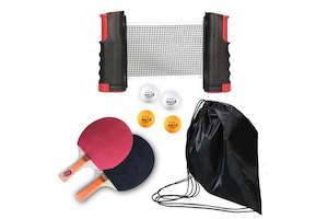 Allfurniture Whitewares: Home Ping Pong Set With Paddles Balls And Table Tennis Net - Red Black Set