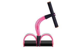 Allfurniture Whitewares: Home Fitness Latex Tube Resistance Bands Pinkpurple Pedal Exerciser Sit Up Pull Rope - Pink