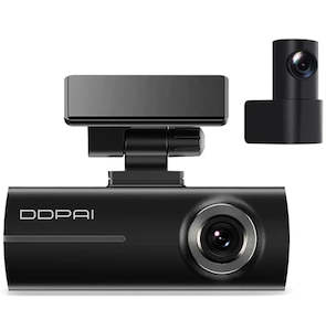Security Cameras: DDPai N1 Dual Dash Cam Front 1296P + Rear 1080P - 30fps - Loop Recording - External Support up to 256GB microSD card