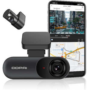 Security Cameras: DDPai N3 PRO GPS Dash Cam Record Front 1600p / 2.5K Rear 1080P FHD - 30fps - Loop Recording - External SD Card upto 128GB