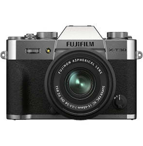 FujiFilm X-T30 II Mirrorless Camera with XC15-45mm Lens Kit - Silver