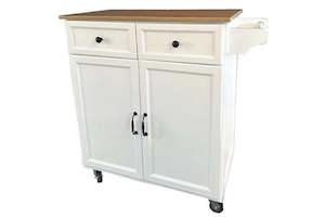 Fraser Country Wooden Kitchen Trolley with 2 Drawer & 2 Door