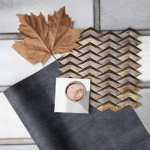 Brass Chevron mosaic