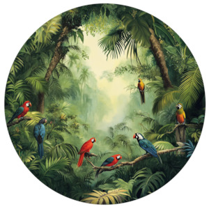 Circle Wallpaper Murals: Amazonia Circle Wallpaper