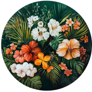 Circle Wallpaper Murals: Oahu Circle Wallpaper