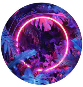 Circle Wallpaper Murals: Neon Circle Wallpaper