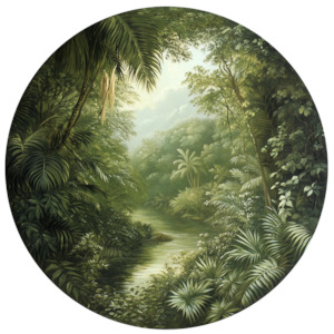 Circle Wallpaper Murals: Paradise Circle Wallpaper