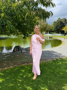 Size 10: SNDYS - Calissa Maxi Dress in Baby Pink
