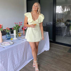 For Sale: Verge Girl - Frill Mini Dress in Lemon