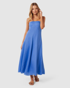 For Sale: Forever New - Kimberly Strapless Midi Dress Blue