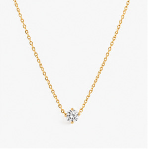 JEWELLERY -  Single Diamond Chain Necklace