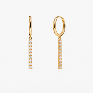 JEWELLERY - Gold and Silver Studded Hoop Earrings