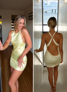 Turquoise Lane The Label - The Andie Dress in Lemon MINI DRESS