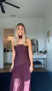 FN - Amelia Drop Waist Bandage Gown in Plum