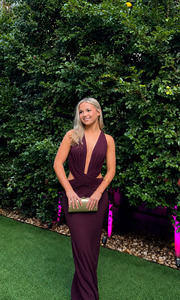 Mim & Bell - Yvette Maxi Dress in Burgundy