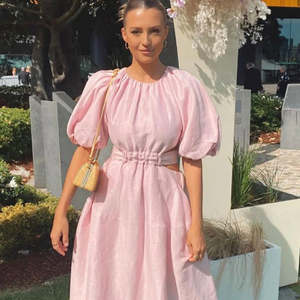For Sale: Aje - Mimosa Cut Out Midi Dress Pink