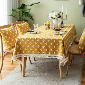 Hannah French Vintage Cushion with Inner 45*45cm - Mustard