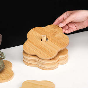 Tableware: Grove 7PCS Flower Shaped Bamboo Coaster Set
