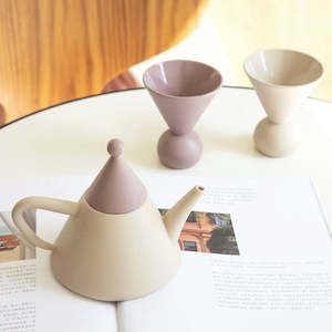 Georgia J Stuart 3PCS Bicolor Christmas Tea Set - Beige & Pink