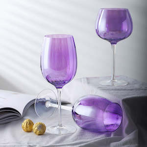 Linton Fancy Crystal Stemware Wine Glass 325ml - Violet