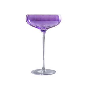 Drinkware: Linton Fancy Crystal Cocktail Coupe Glass 180ml - Violet