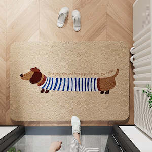 Morrow Durable Waterproof Non-Slip Door Mat 90x60cm - Dachshund