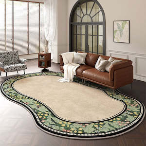 Furniture: Skog Vintage Garden Irregular Waterproof Non-Slip Rug 200x140cm