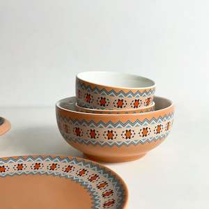 Bowl: Rona Bohemian Ceramic Bowl 16cm - Large