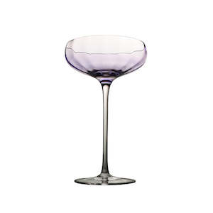 Wine: Linton Fancy Crystal Cocktail Coupe Glass 180ml - Light Purple