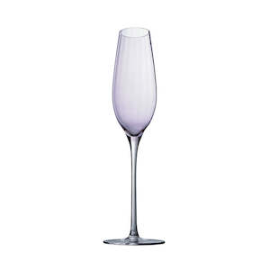 Linton Fancy Crystal Flute Stemware Champagne Glass 250ml - Light Purple