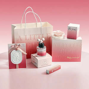 Tableware Set: Loopy 4PCS Soy Wax Scented Candle Set with Gift Pack - Rose