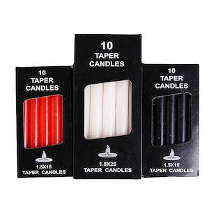 Loopy 10PCS Classic Paraffin Pole Candle - White