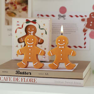 Candle Candleholder: Luna Handmade Scented Gingerbread Man with Gift Pack