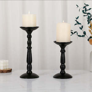 Amalfi American Black Iron Candle Holder - Medium