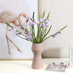 Artificial Flower: Jototo Silk Artificial Gladiolus 56cm - Purple